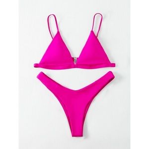 Mile High Clozet Triangle High Cut Bikini Swimsuit